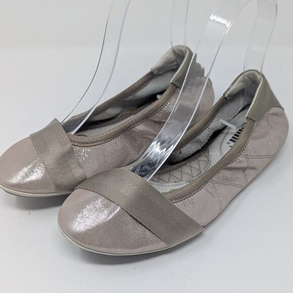 Puma Ballet Flats Rhythm Shine Foldable Gold Size 6 - Picture 10 of 10